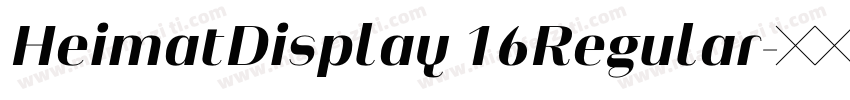 HeimatDisplay 16Regular字体转换